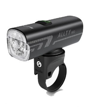 LAMPARA DELANTERA ALLTY DE 600 LUMENS  RECARGABLE USB