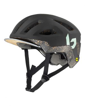 CASCO BOLLE ECO REACT MIPS URBANO  NEGRO/VERDE MATTE  TALLA L   59-62 CMS