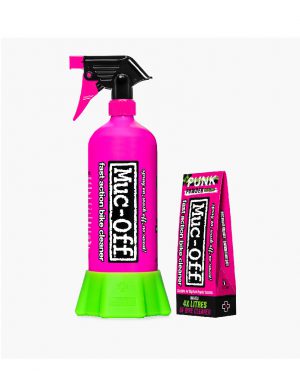 MUC-OFF KIT LIMPIADOR DE BICICLETA  BOTTLE FOR LIFE  POLVO PUNK- 4 SOBRES DE POLVO