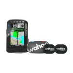 PAQUETE WAHOO ELEMNT ROAM V2 GPS CICLOCOMPUTADORA Y SENSORES DE RITMO CARDIACO, VELOCIDAD Y CADENCIA