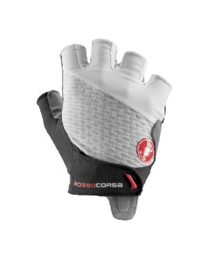 GUANTES CASTELLI ROSSO CORSA ESPRESSO PARA MUJER  EXTRA CHICA  BLANCO